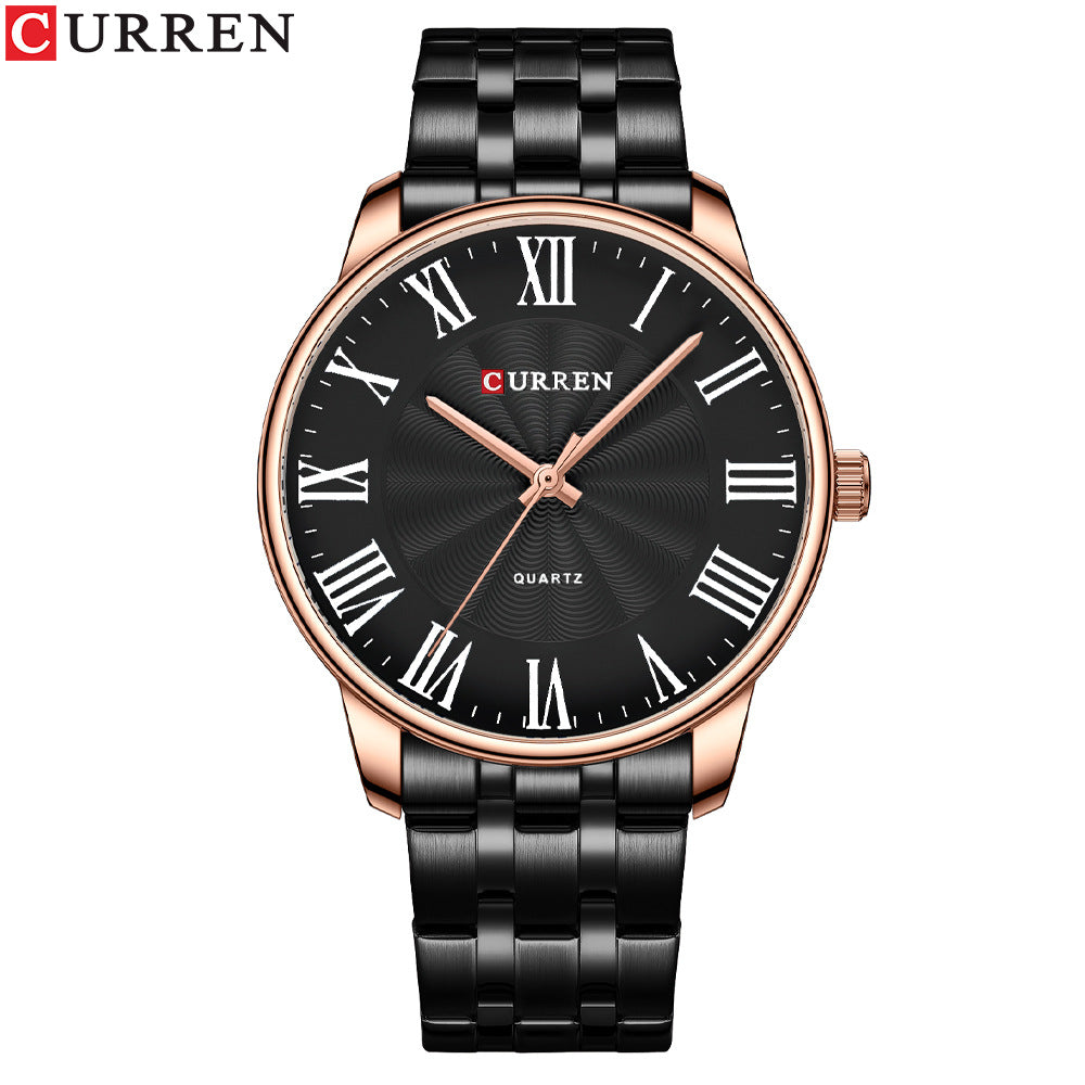 Men's Watch Fashion Men's Watch Business Quartz Watch Steel Band Watch